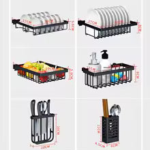 Estante para secar platos, organizador de cocina multifuncional