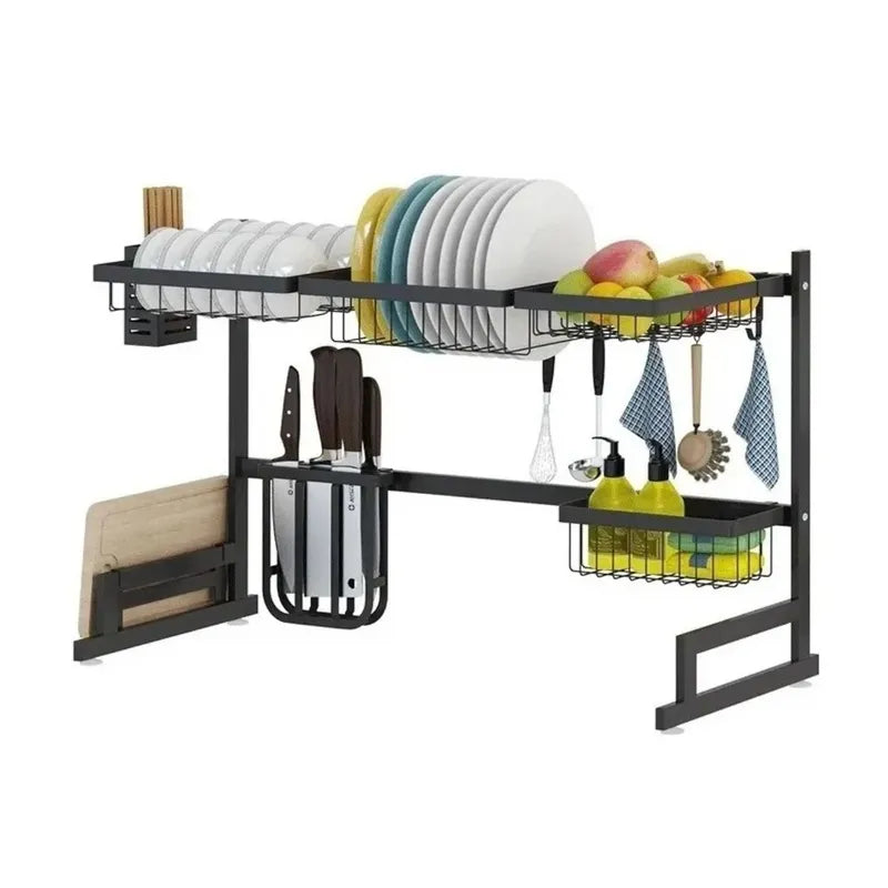 Estante para secar platos, organizador de cocina multifuncional